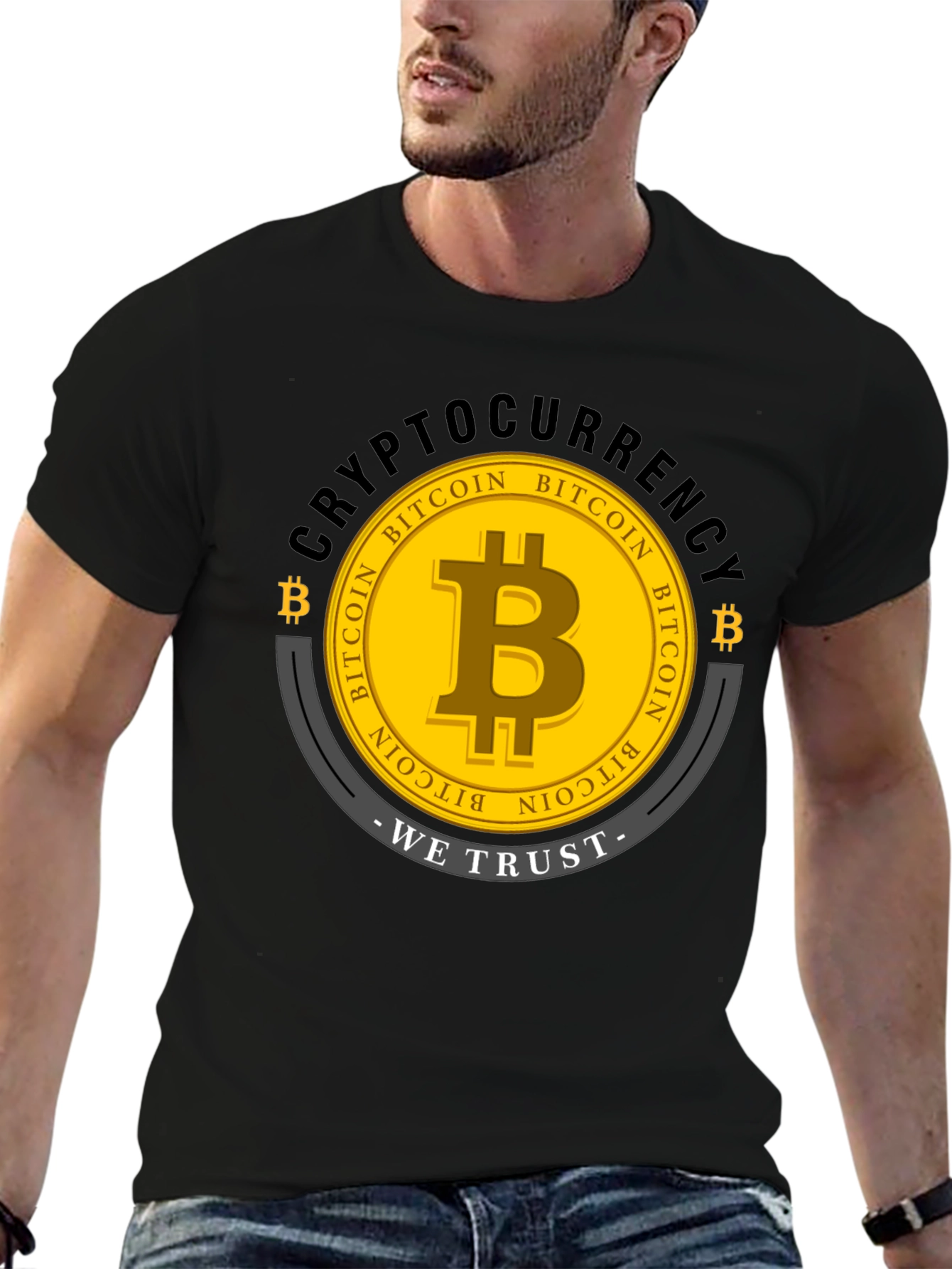 Bitcoin Cryptocurrency Graphic T-Shirt