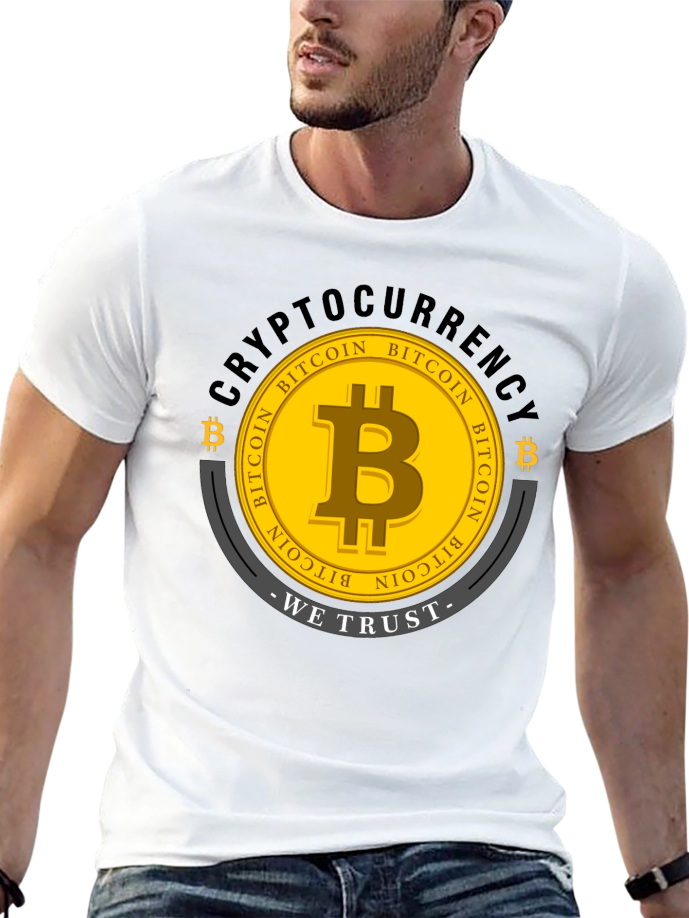 Bitcoin Cryptocurrency Graphic T-Shirt