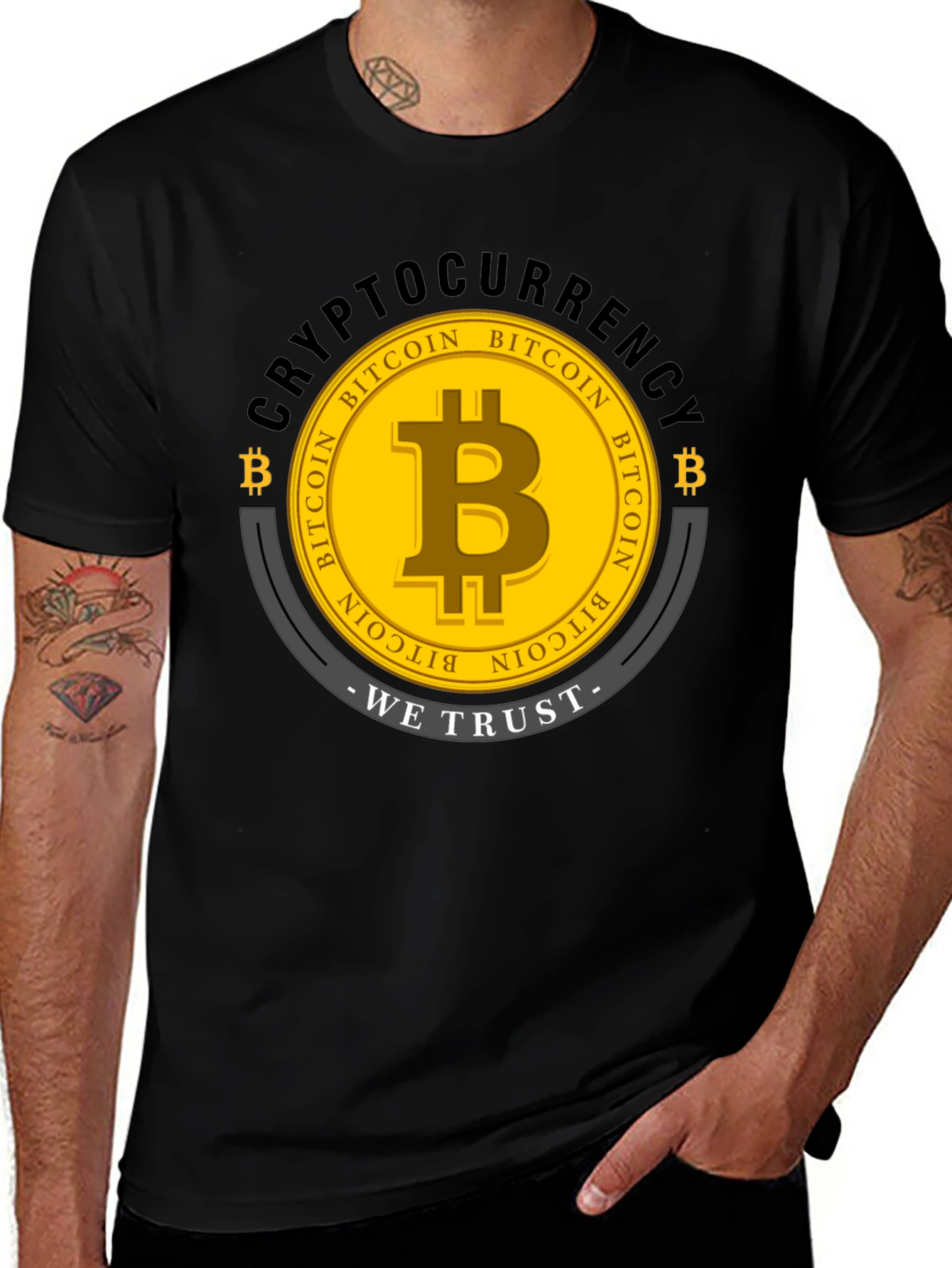 Bitcoin Cryptocurrency Graphic T-Shirt