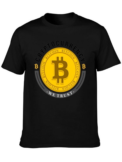 Bitcoin Cryptocurrency Graphic T-Shirt
