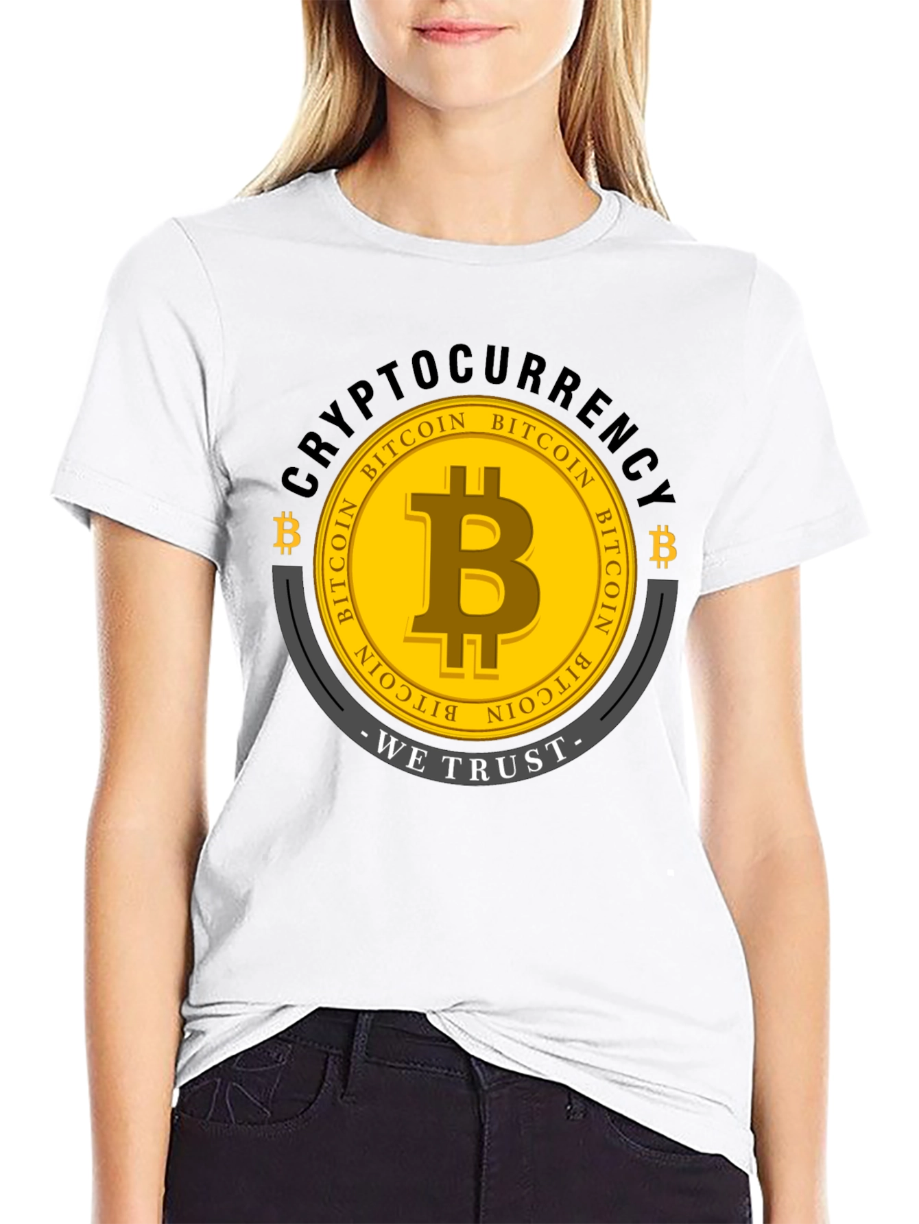 Bitcoin Cryptocurrency Graphic T-Shirt