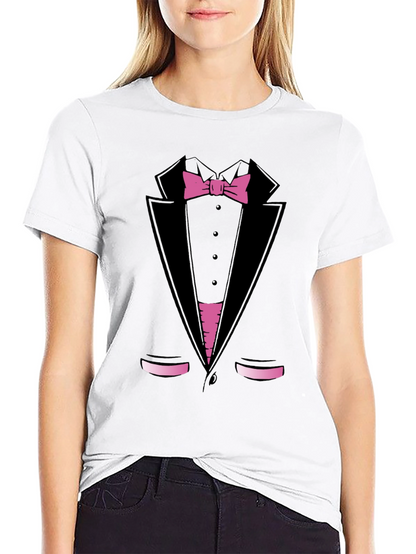 Tuxedo Print T-Shirt - Funny Dress Up Tee