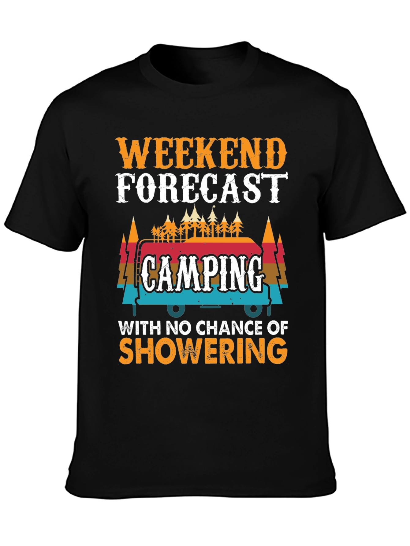 Weekend Forecast Camping Graphic Tee