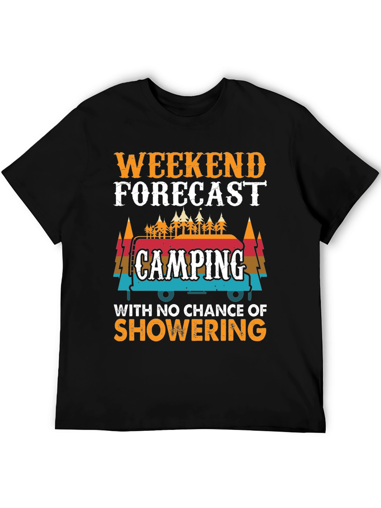 Weekend Forecast Camping Graphic Tee