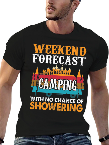 Weekend Forecast Camping Graphic Tee