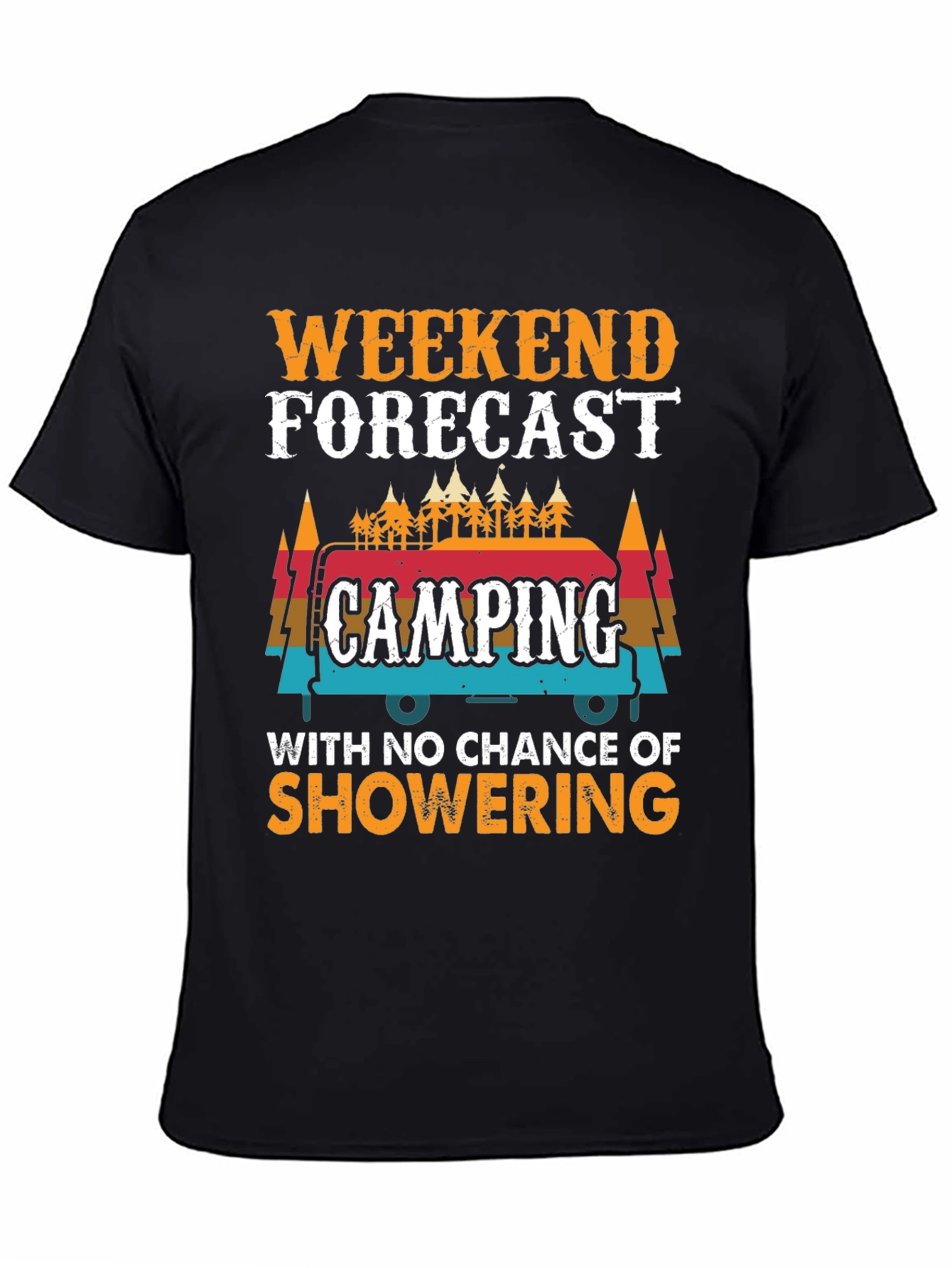 Weekend Forecast Camping Graphic Tee