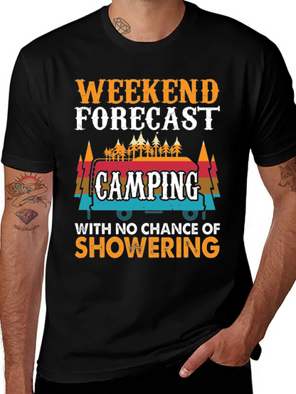 Weekend Forecast Camping Graphic Tee