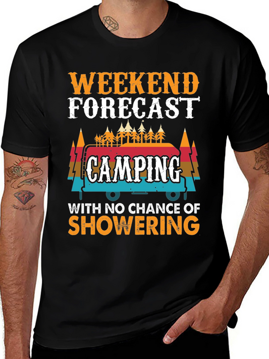 Weekend Forecast Camping Graphic Tee