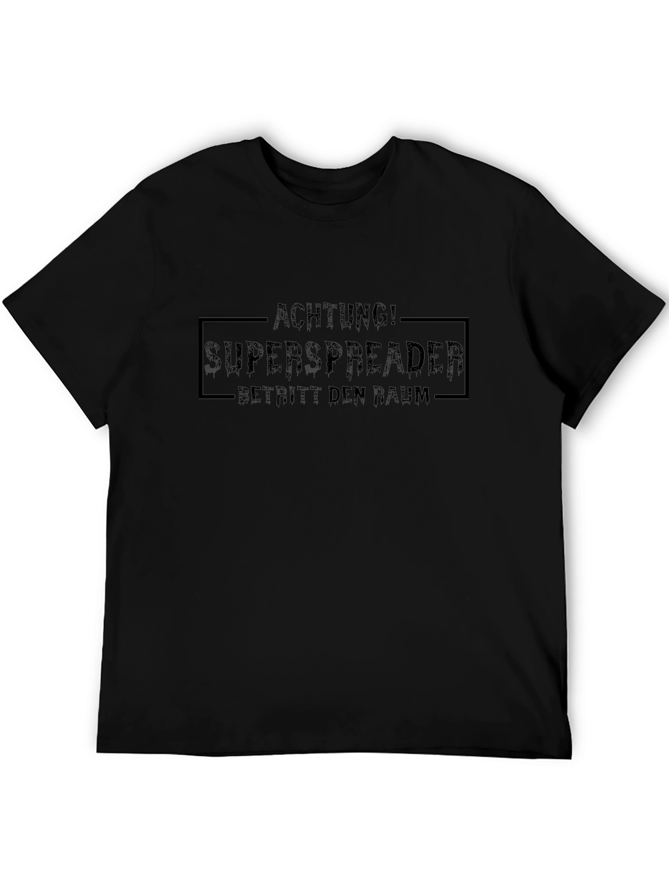 Achtung! Superspreader T-Shirt - Black Crew Neck