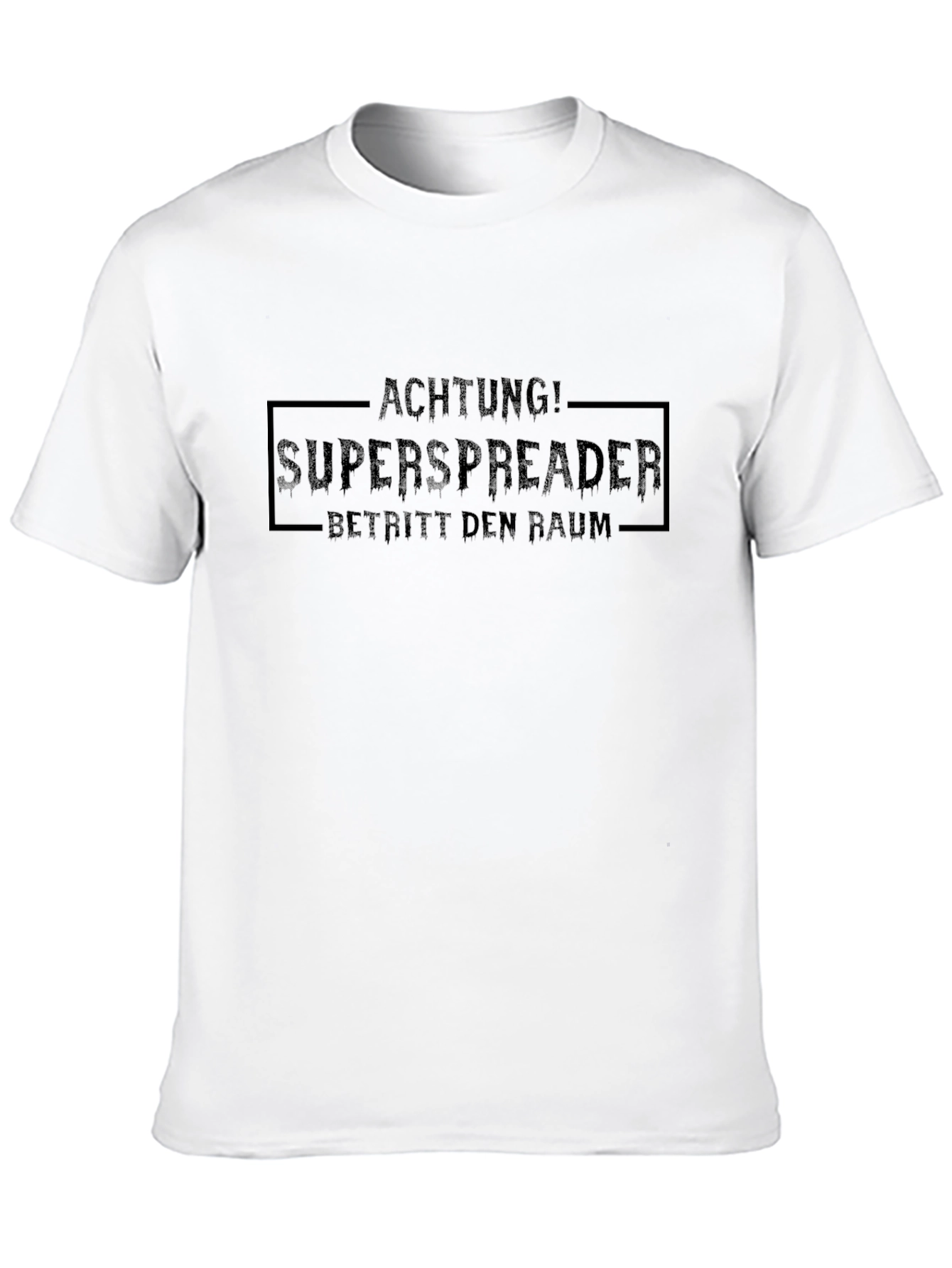 Achtung! Superspreader T-Shirt - Black Crew Neck