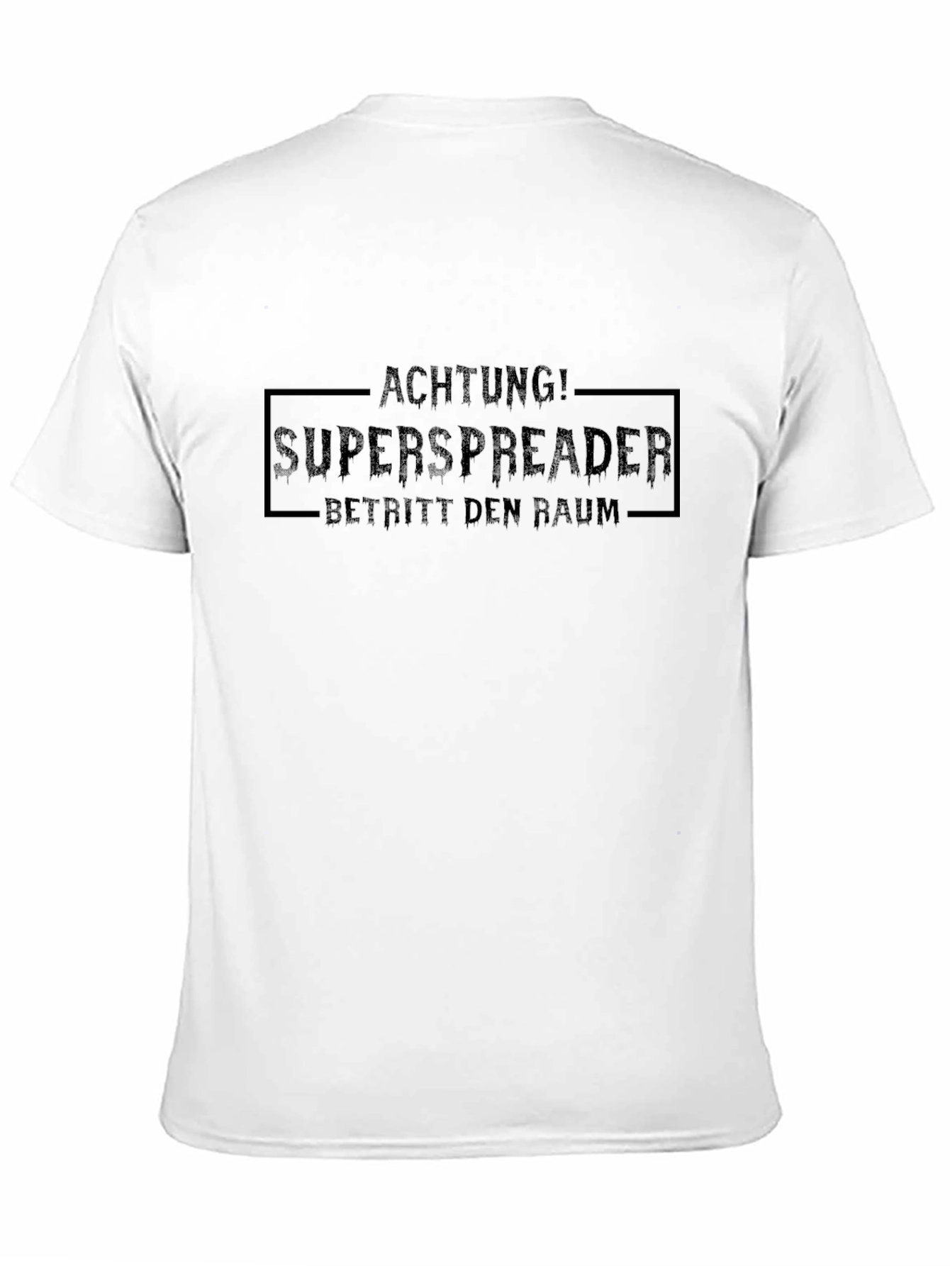 Achtung! Superspreader T-Shirt - Black Crew Neck