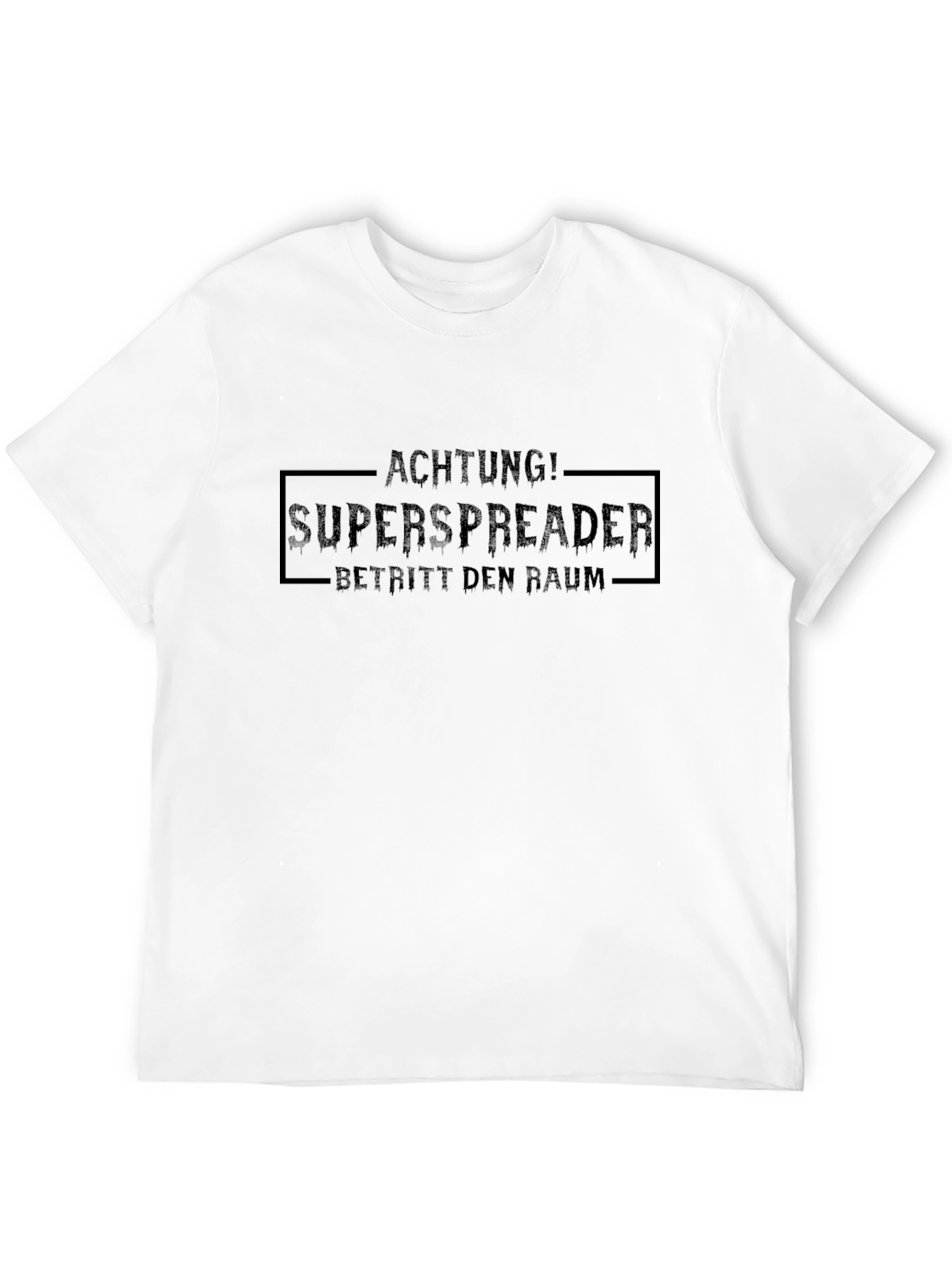 Achtung! Superspreader T-Shirt - Black Crew Neck