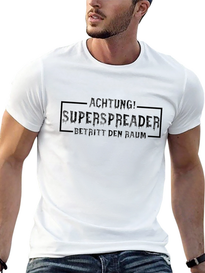 Achtung! Superspreader T-Shirt - Black Crew Neck