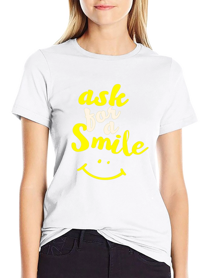 Ask for a Smile Graphic Tee - Black