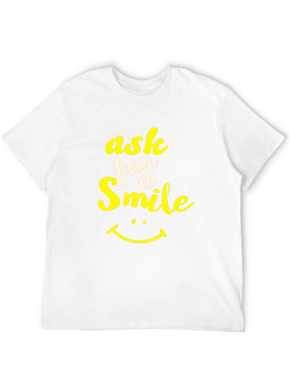 Ask for a Smile Graphic Tee - Black