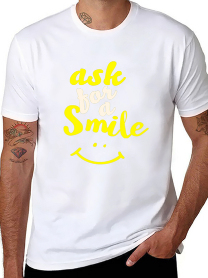 Ask for a Smile Graphic Tee - Black