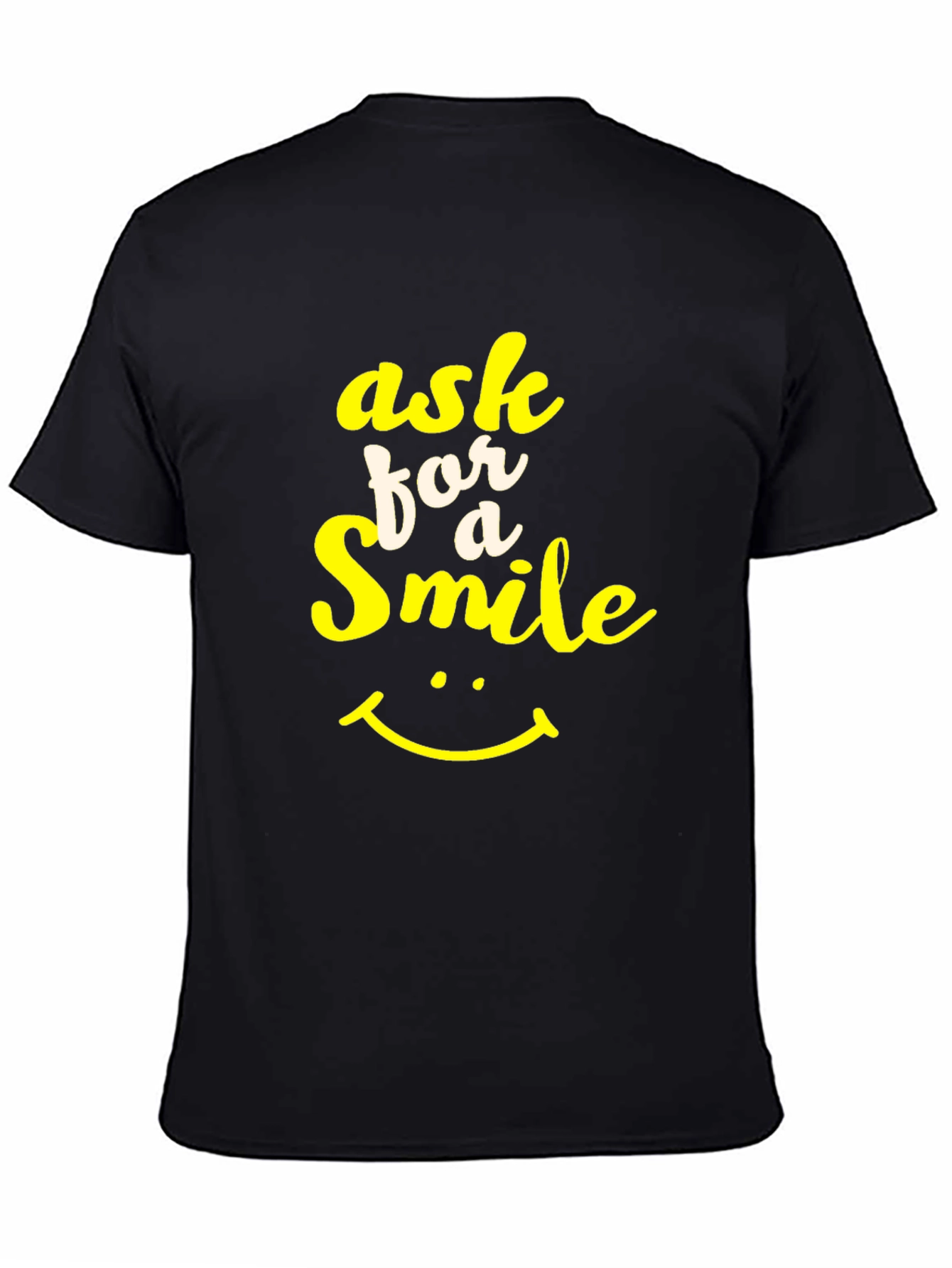 Ask for a Smile Graphic Tee - Black