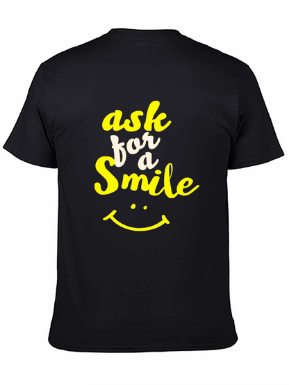 Ask for a Smile Graphic Tee - Black