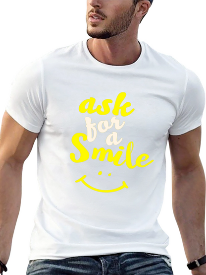 Ask for a Smile Graphic Tee - Black