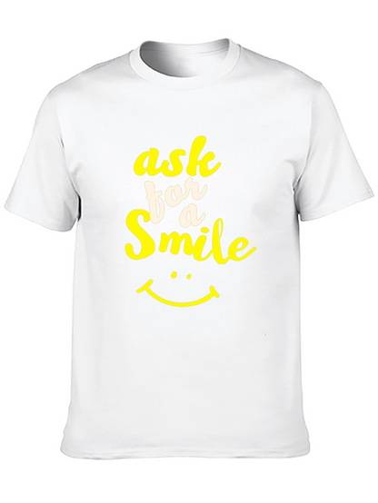 Ask for a Smile Graphic Tee - Black