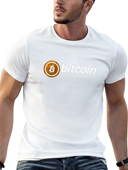 Bitcoin Accepted Here T-Shirt - Crypto Currency Tee