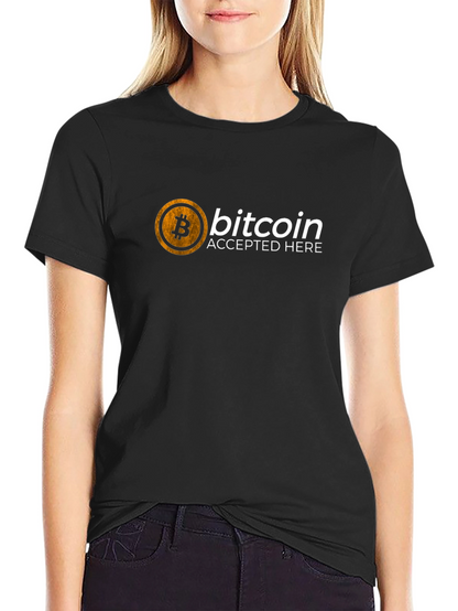 Bitcoin Accepted Here T-Shirt - Crypto Currency Tee