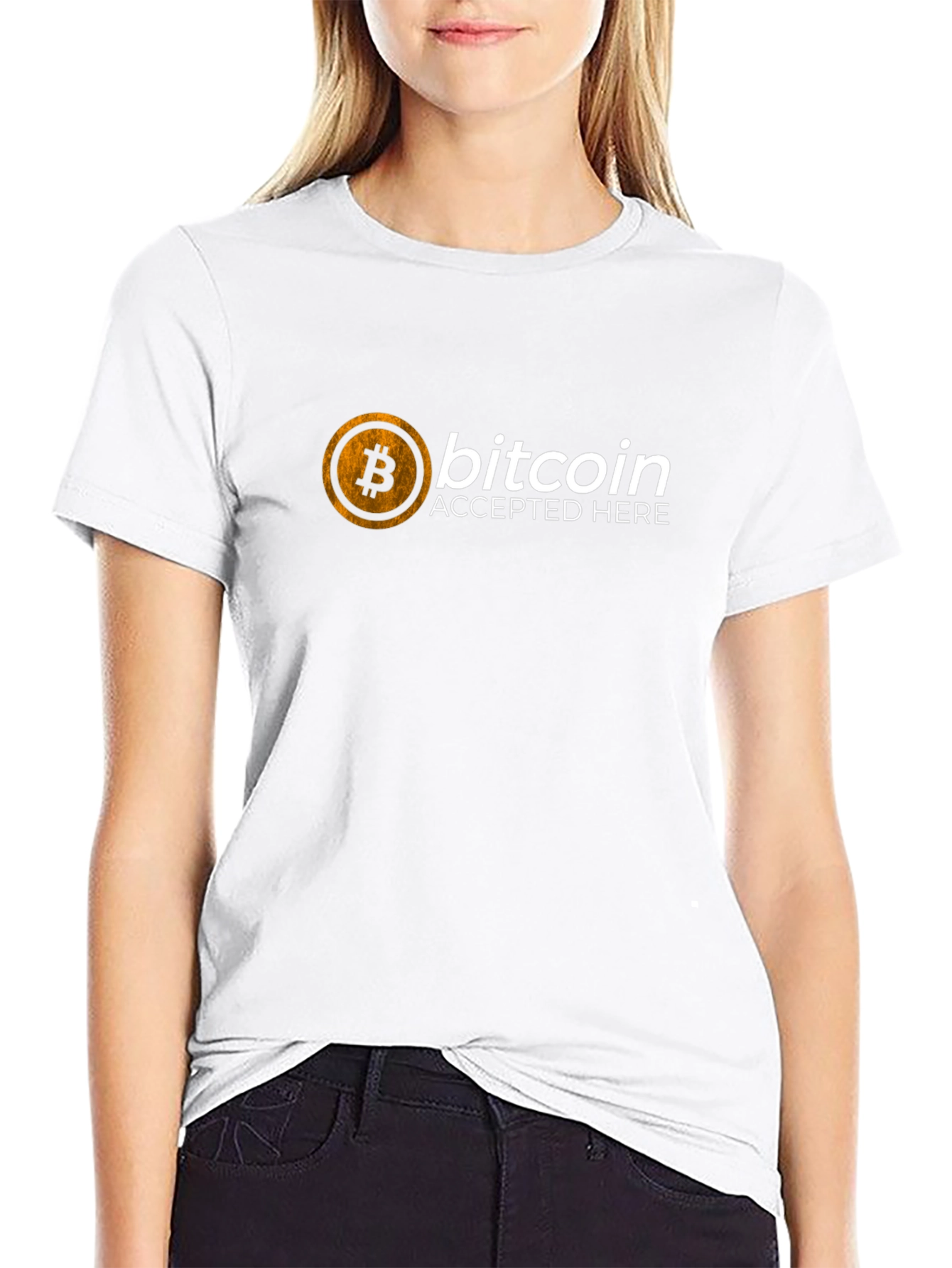Bitcoin Accepted Here T-Shirt - Crypto Currency Tee