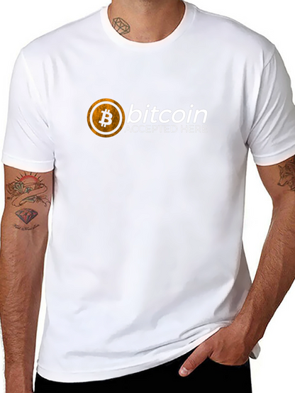 Bitcoin Accepted Here T-Shirt - Crypto Currency Tee