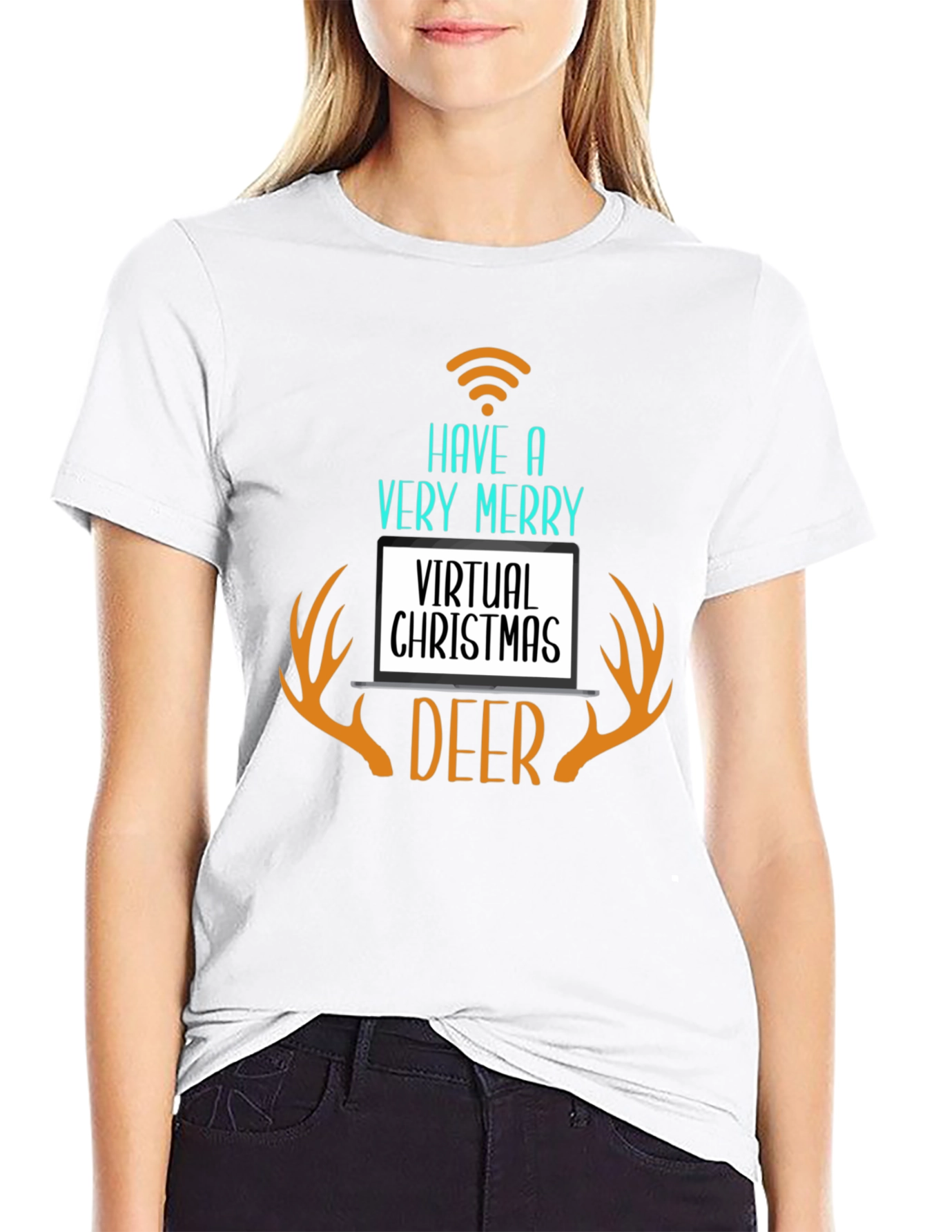 Virtual Christmas Deer T-Shirt