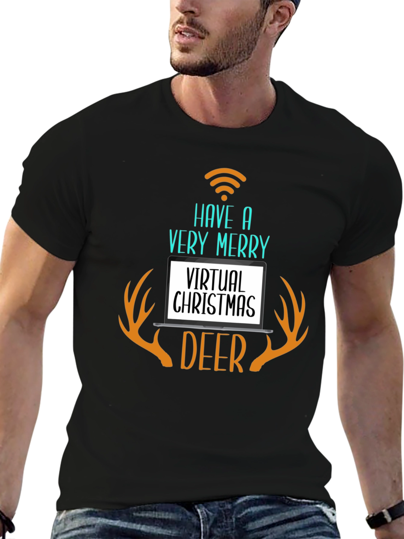 Virtual Christmas Deer T-Shirt