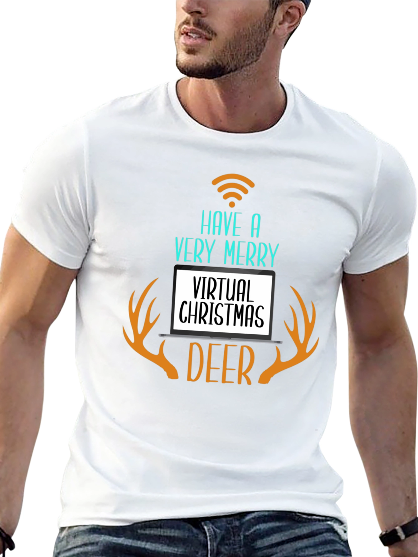 Virtual Christmas Deer T-Shirt