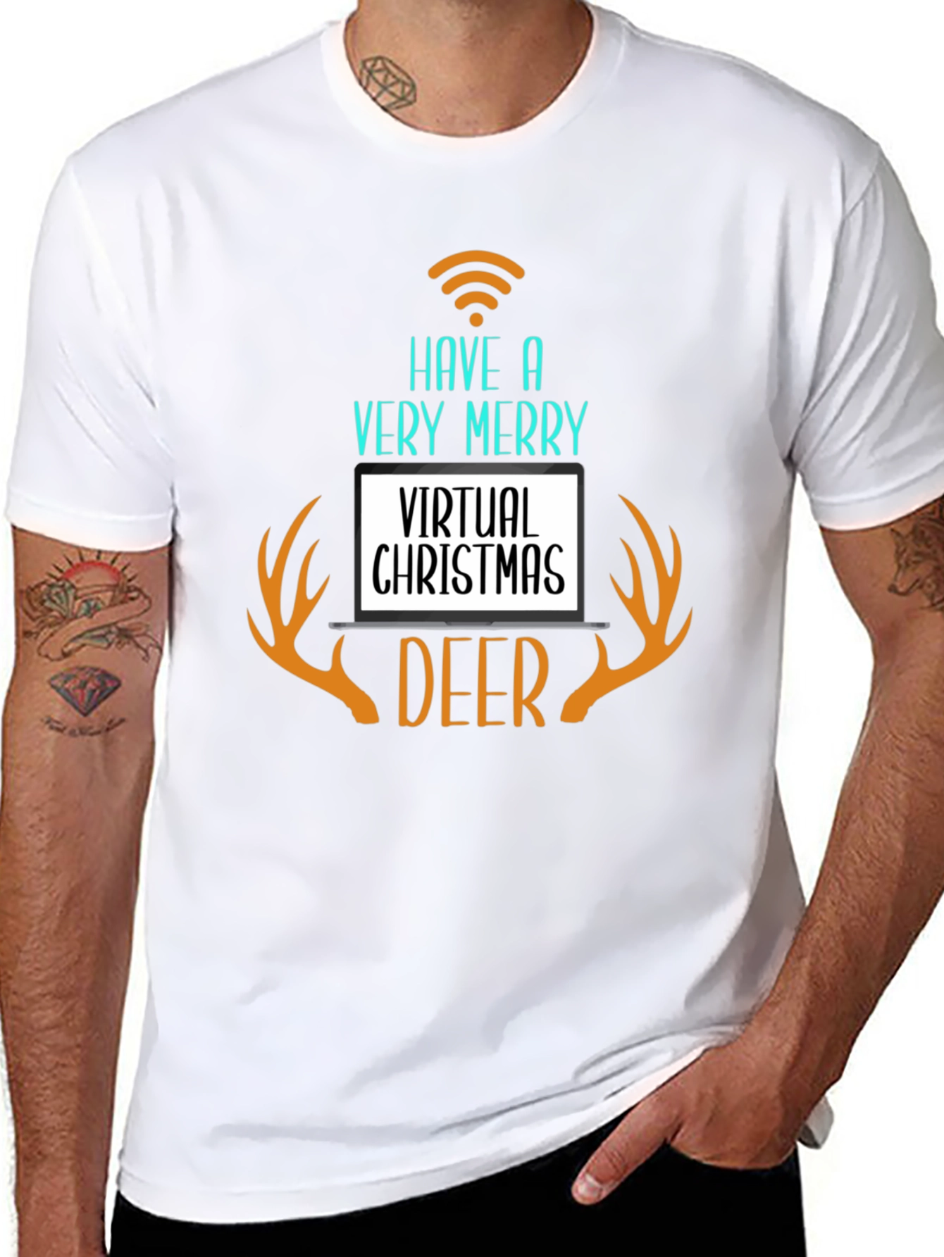 Virtual Christmas Deer T-Shirt