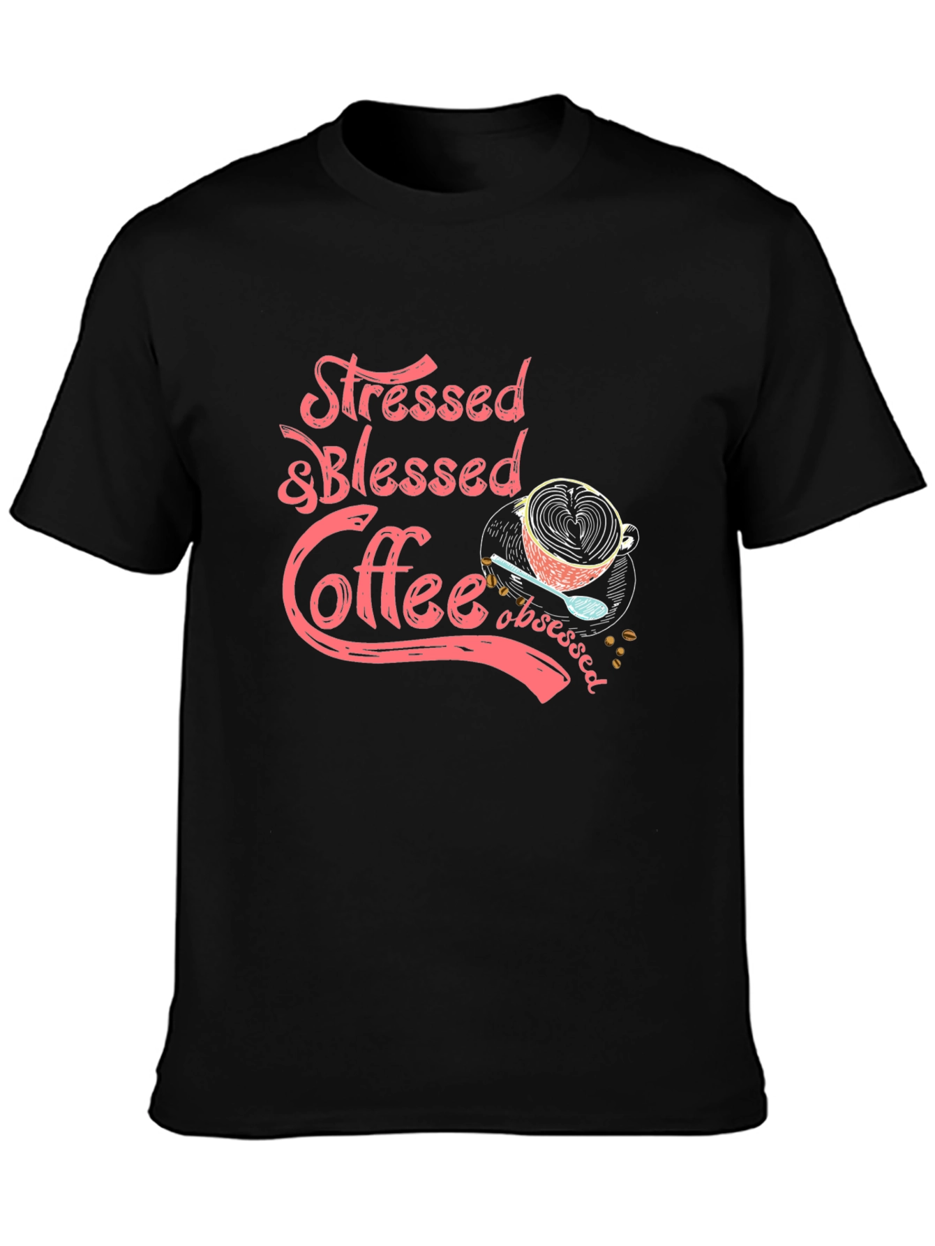 Stressed & Blessed Coffee Obsessed Graphic Tee