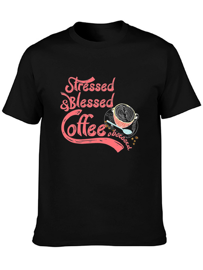 Stressed & Blessed Coffee Obsessed Graphic Tee