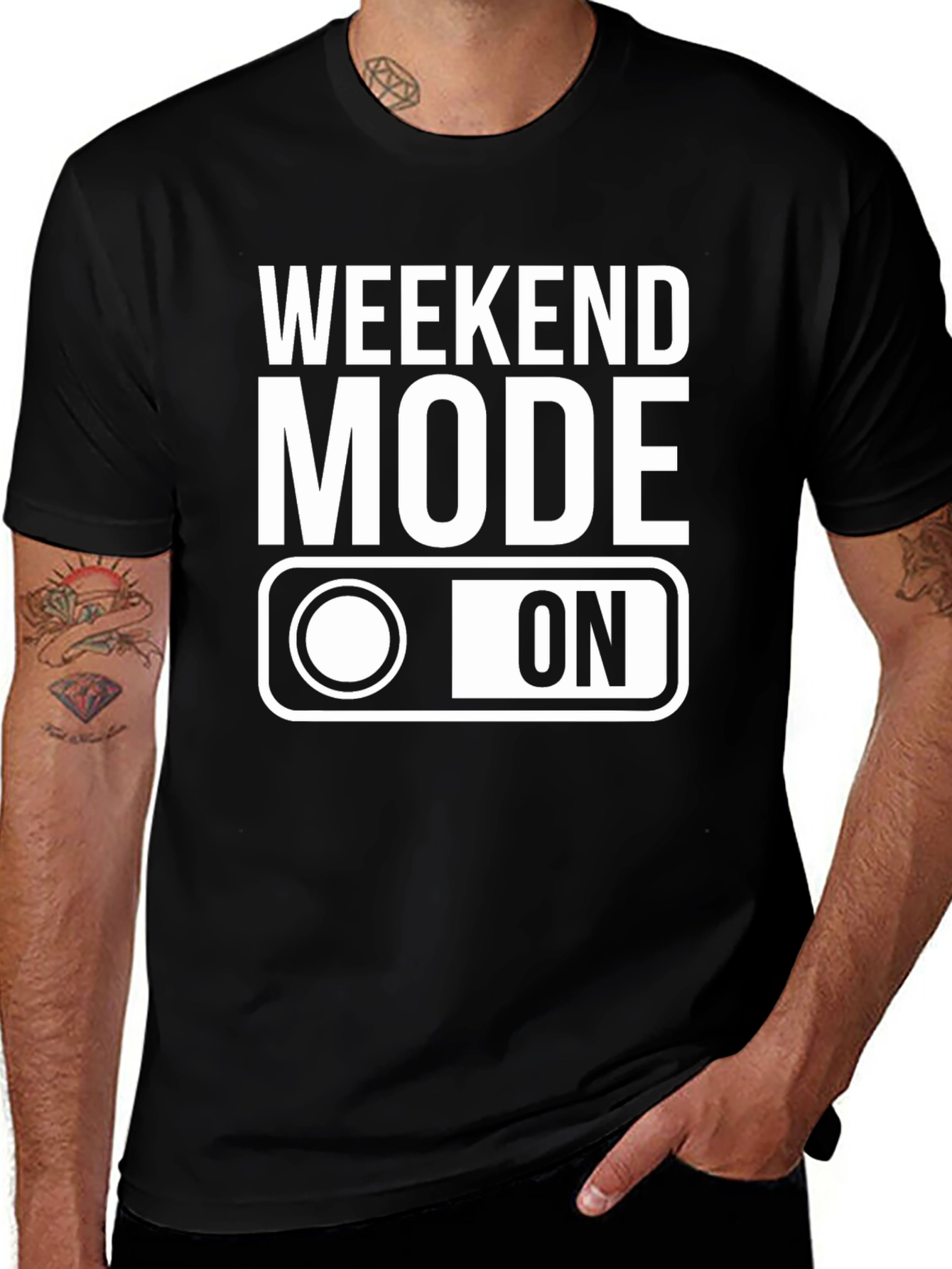 Weekend Mode On T-Shirt - Black