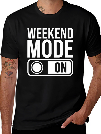 Weekend Mode On T-Shirt - Black