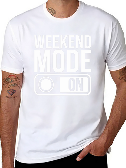 Weekend Mode On T-Shirt - Black