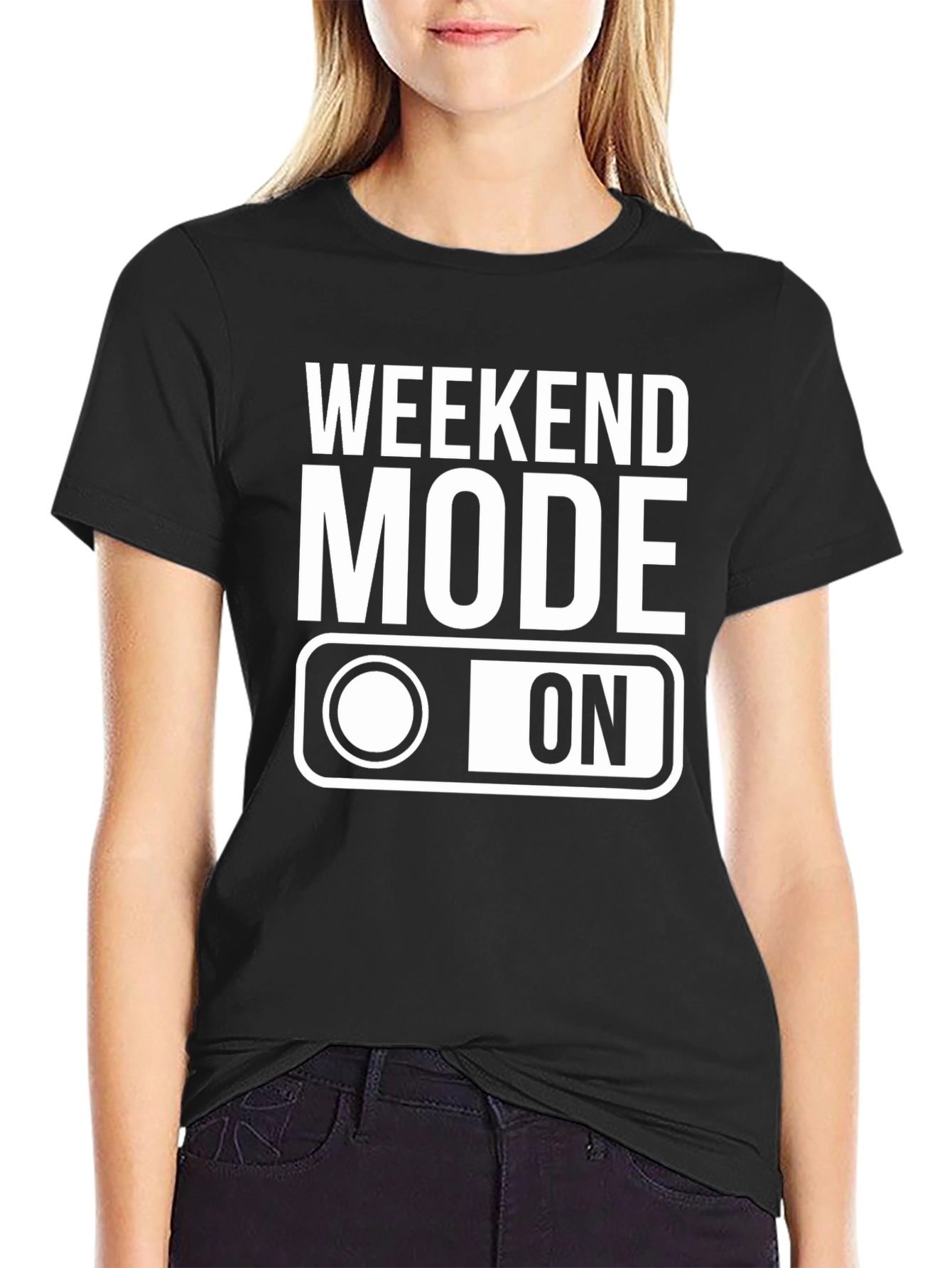 Weekend Mode On T-Shirt - Black
