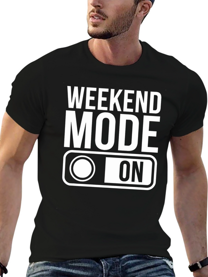 Weekend Mode On T-Shirt - Black