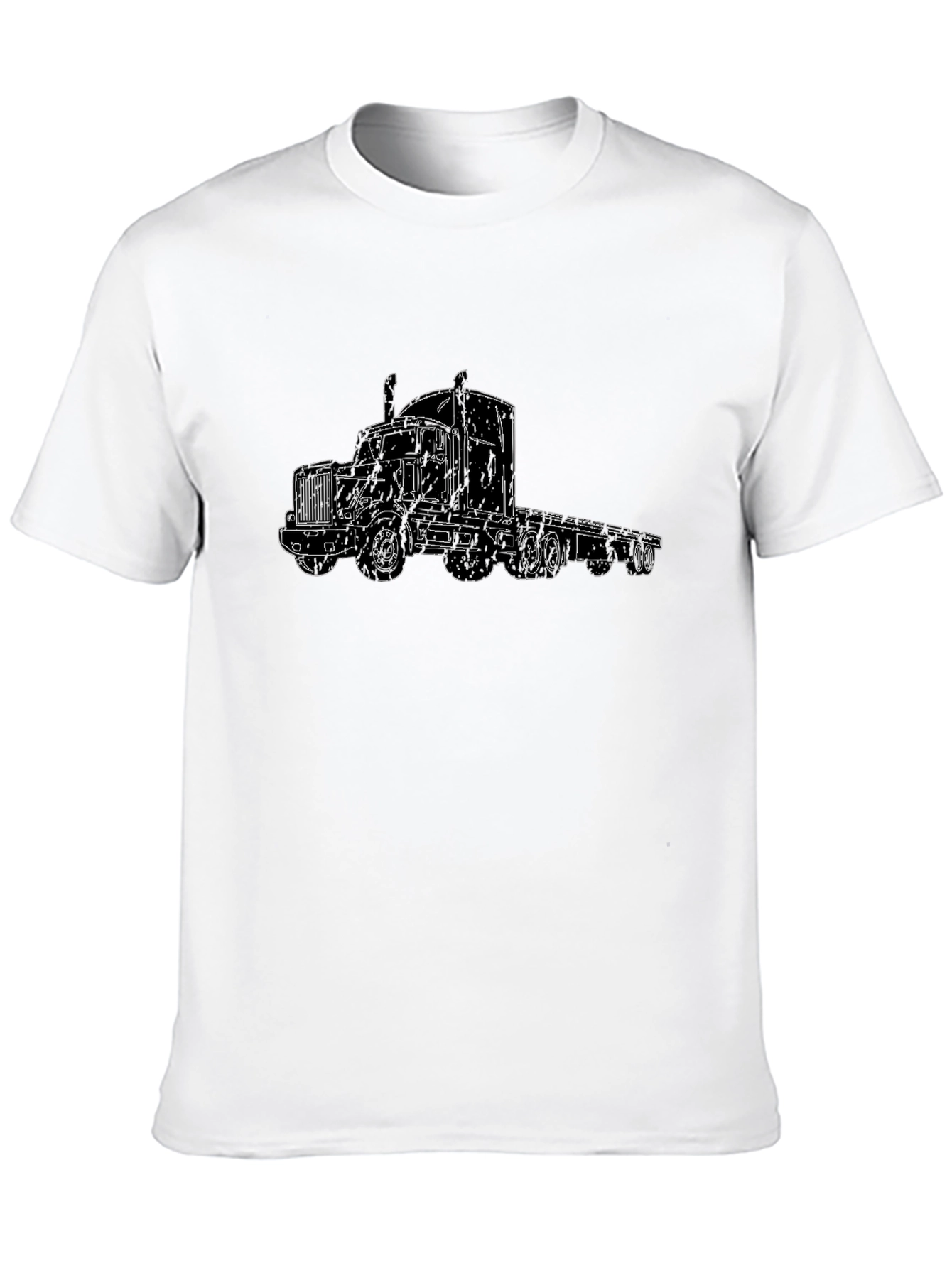 Truck Outline Graphic T-Shirt - Sleek Black Tee