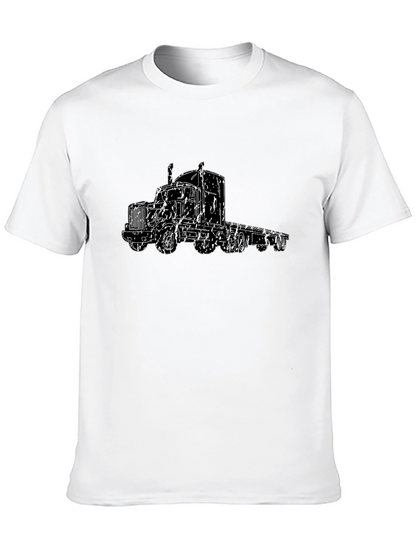 Truck Outline Graphic T-Shirt - Sleek Black Tee