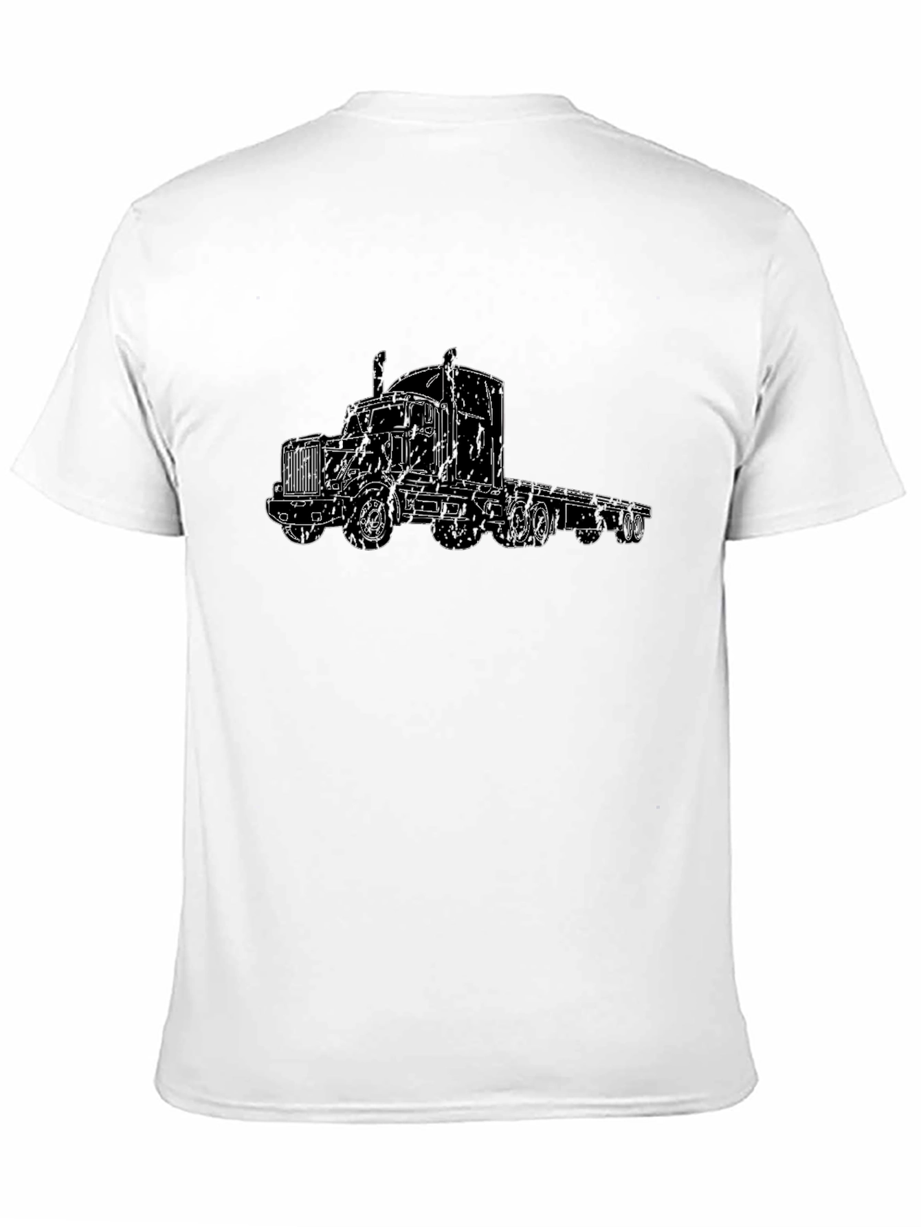 Truck Outline Graphic T-Shirt - Sleek Black Tee