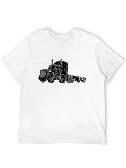 Truck Outline Graphic T-Shirt - Sleek Black Tee