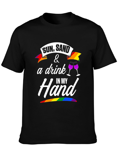 Sun Sand & A Drink T-Shirt - Pride Edition