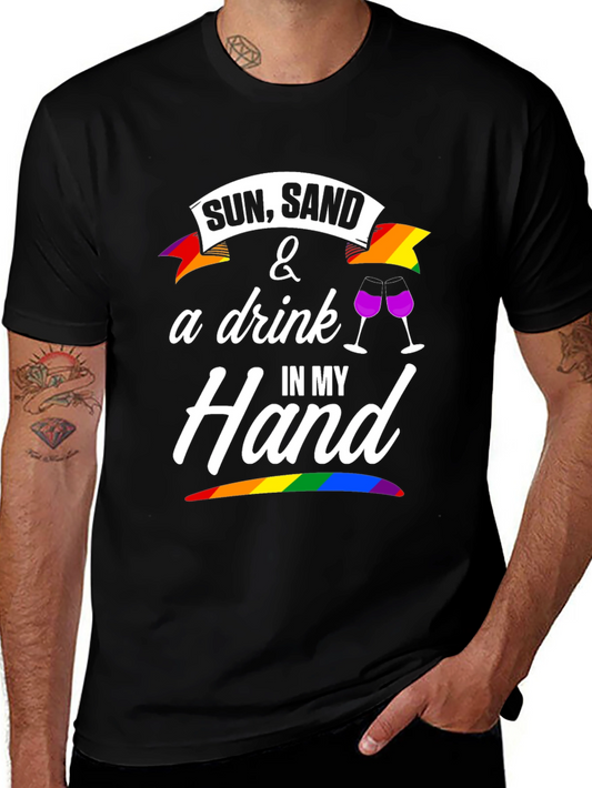 Sun Sand & A Drink T-Shirt - Pride Edition
