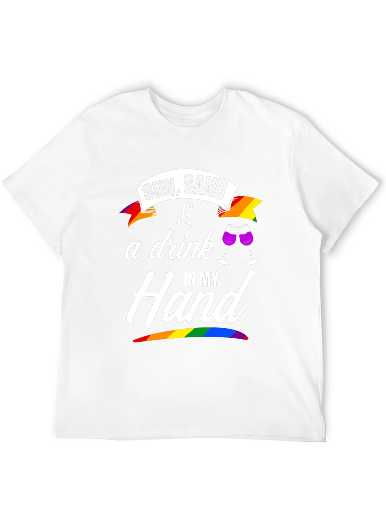 Sun Sand & A Drink T-Shirt - Pride Edition
