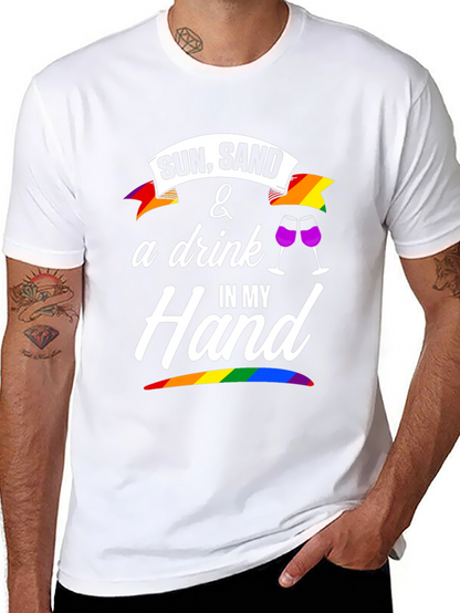 Sun Sand & A Drink T-Shirt - Pride Edition