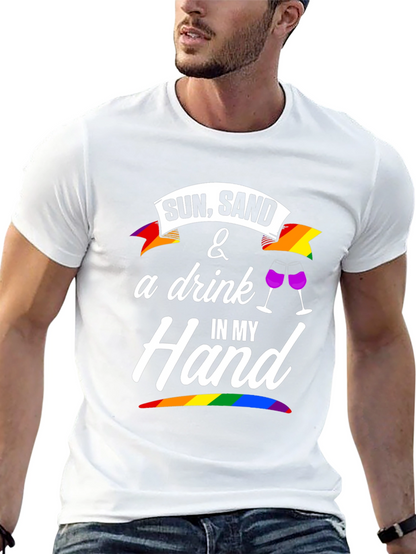 Sun Sand & A Drink T-Shirt - Pride Edition