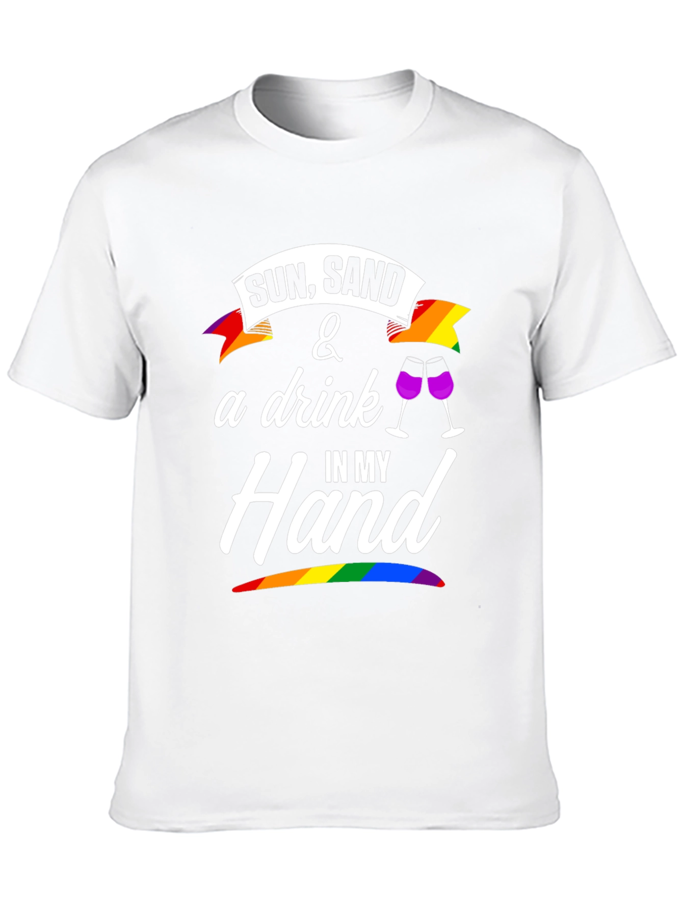Sun Sand & A Drink T-Shirt - Pride Edition