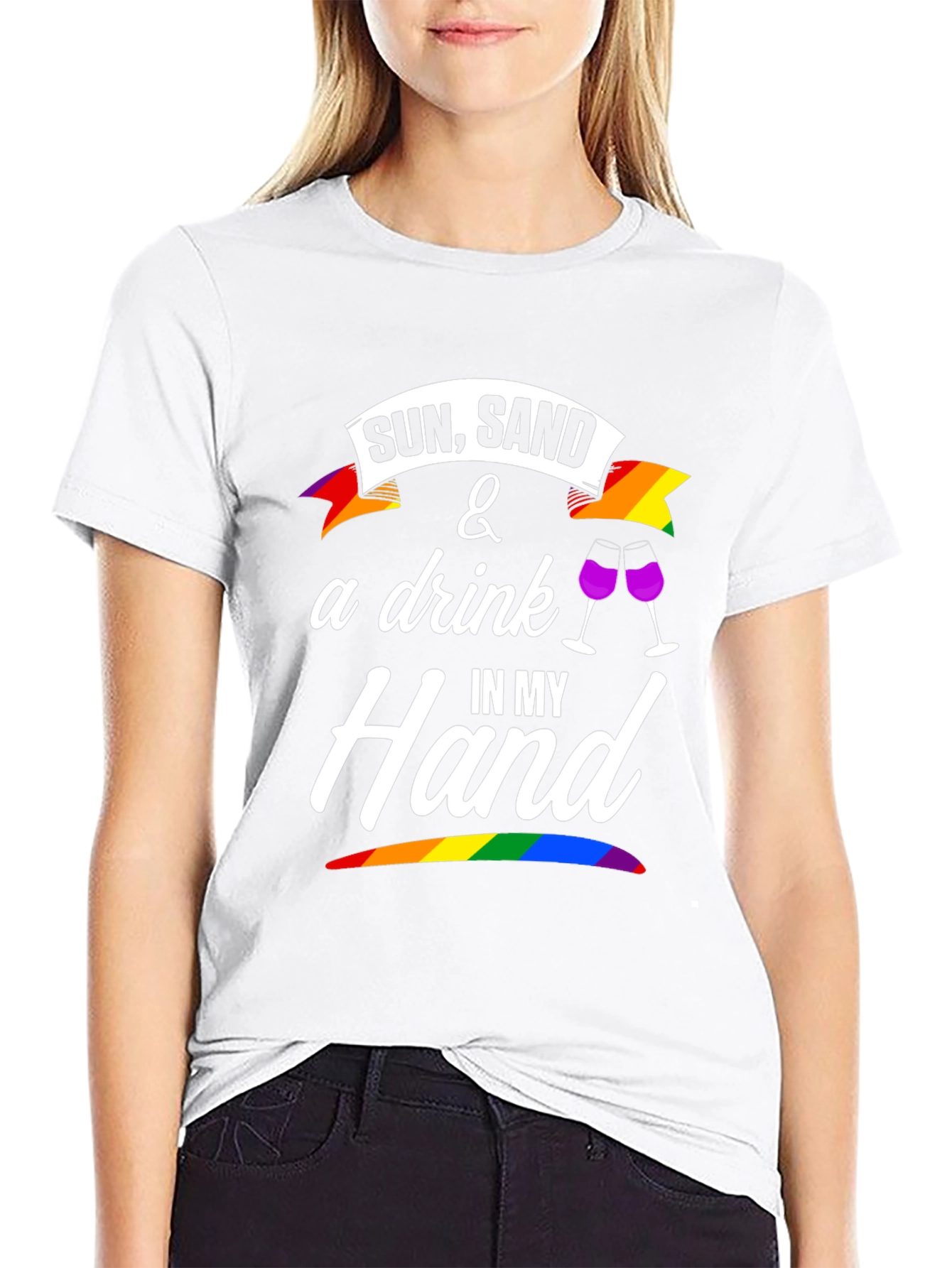 Sun Sand & A Drink T-Shirt - Pride Edition